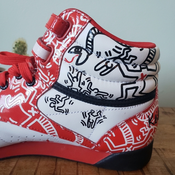 🌶 RARE! 2013 Keith Haring x Reebok Part 2 Hi Top - Picture 12 of 16